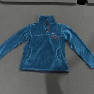 Patagonia Re-Tool Snap-T Pullover Women's Sz Small Blue Green Fleece